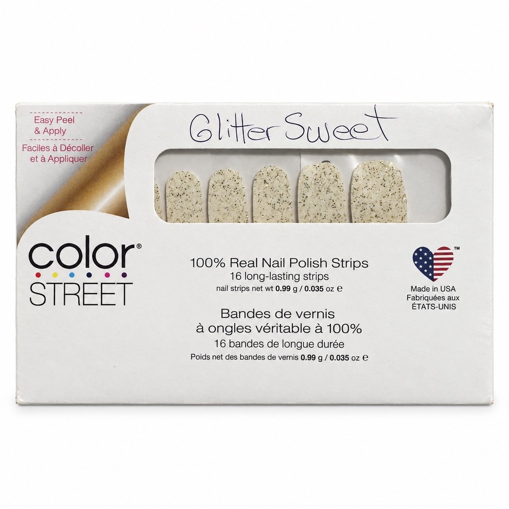 Color Street Glittersweet Glitter Nail Polish Strips 16 Count New Sealed